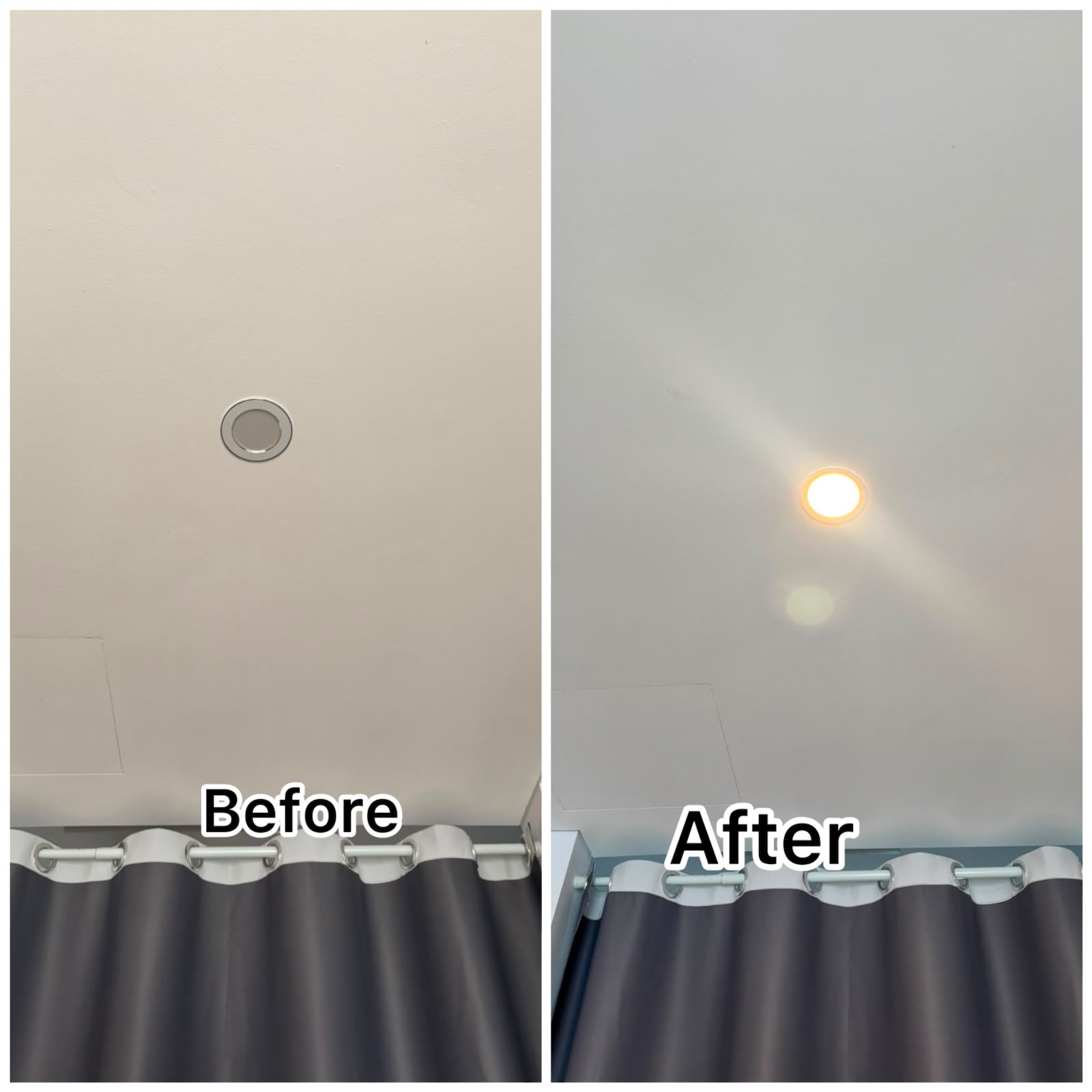 Bedroom Ceiling Recessed LED Downlight Replacement Service in Singapore